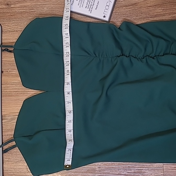 Emerald Sundae Green Asymmetrical Ruched Maxi Dress - Picture 7 of 9